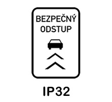 Dopravní značka - bezpečný odstup  IP32