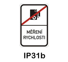 Dopravní značka - konec měření rychlosti IP31b