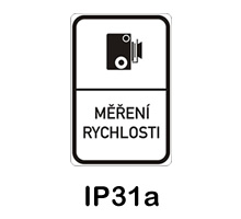 Dopravní značka - měření rychlosti IP31a