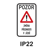 Dopravní značka - změna místní úpravy 750x1000mm IP22