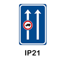 Dopravní značka - omezení v jízdním pruhu IP21