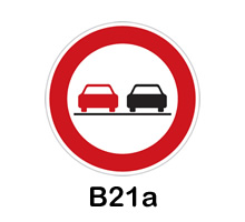 B21a - zákaz předjíždění