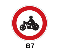 B7 - zákaz vjezdu motoristů