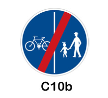 C10b - konec stezky pro chodce a cyklisty