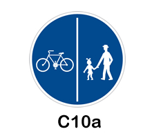 C10a - stezka pro chodce a cyklisty dělená