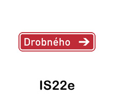 IS22e - označení názvu ulice nebo jiného veřejného prostranství 