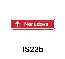 IS22b - označení názvu ulice nebo jiného veřejného prostranství