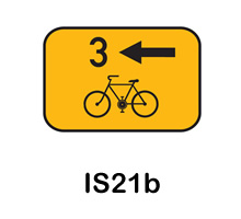 IS21b - směrová tabule pro cyklisty  