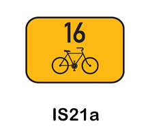 IS21a - směrová tabule pro cyklisty 