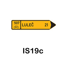 IS19c - směrová tabule pro cyklisty  