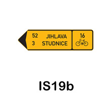 IS19b - směrová tabule pro cyklisty  