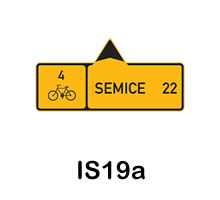 IS19a - směrová tabule pro cyklisty 